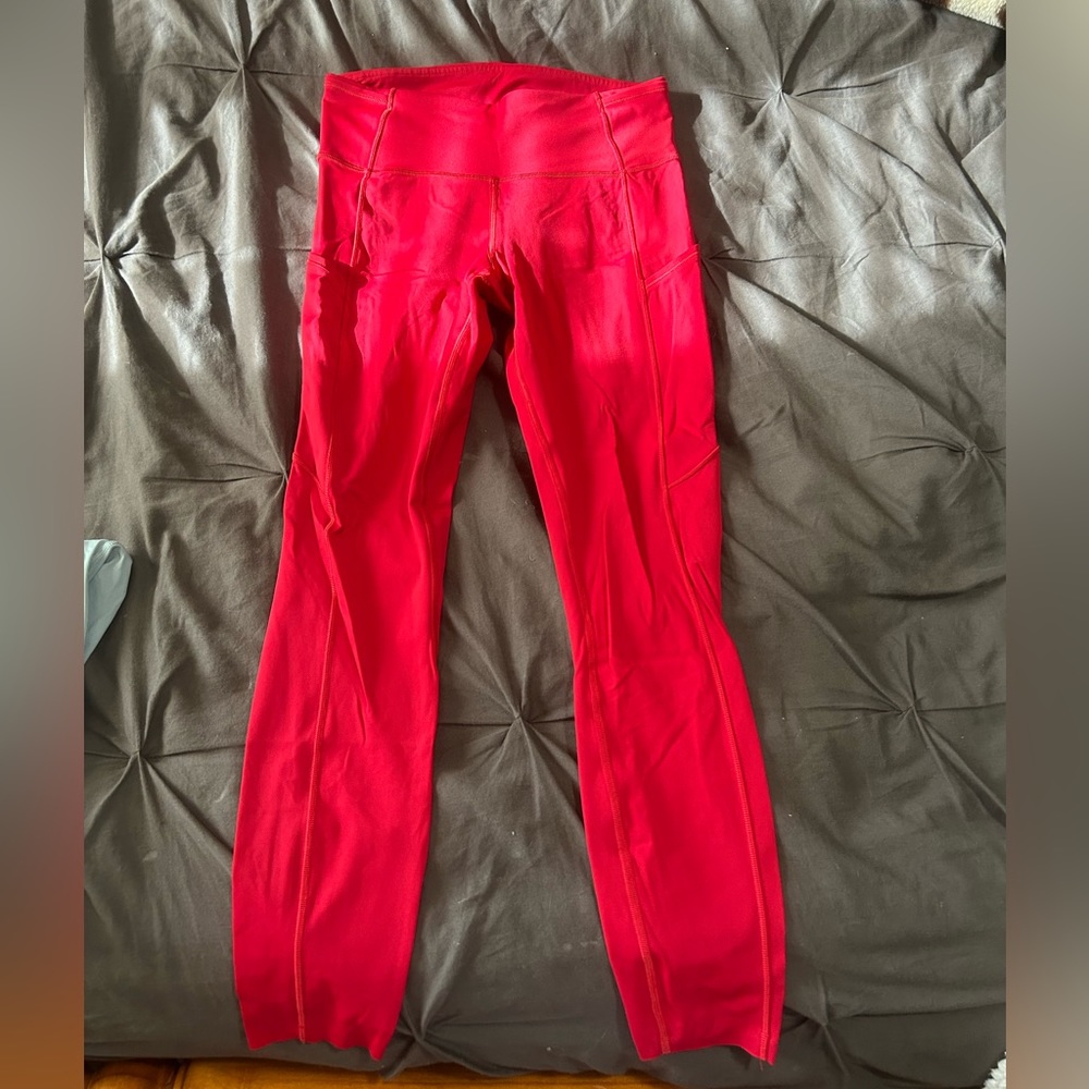 Lululemon leggings size 6 25” (red)
